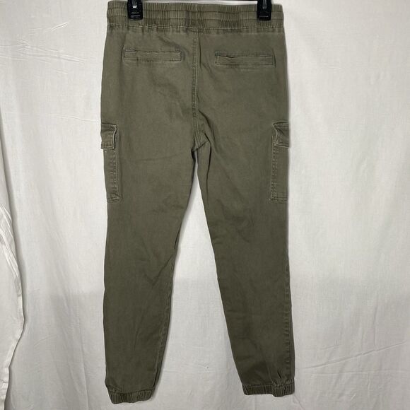 MONKEY RIDE Jeans Cargo Jogger Utility Pants Army Green Pull On Womens 7 28 - Picture 2 of 9
